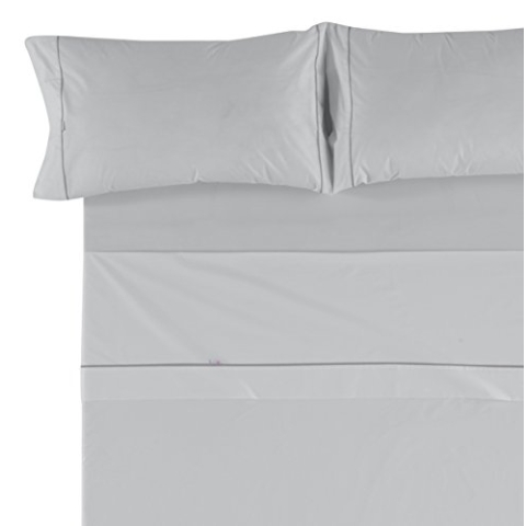 Es-Tela Glatte biés 50/50 Bettwäsche Set para cama de 160 cm, 4 piezas Perlfarben
