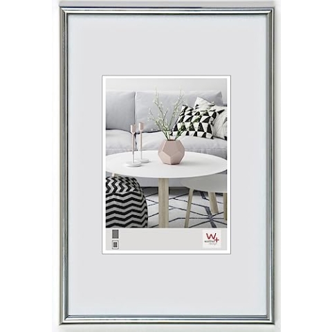 walther design Bilderrahmen silber 60 x 90 cm Galeria Kunststoffrahmen KS090H