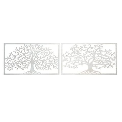 Home Decor Dkd Wanddekoration Metall Baum (2 Stück) (84,5 x 1 x 49 cm)
