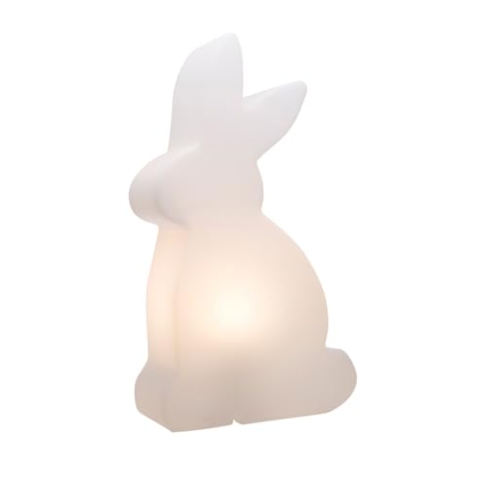 8 seasons design| LED Deko Hase Shining Rabbit (50 cm groß, RGB Farbwechsel, dimmbar, Garten, Vorgarten, Terrasse, Balkon, Wohnzimmer, Kinderzimmer) weiß