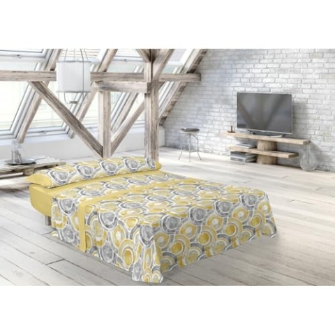 Pierre Cardin Abdon Bettwäsche-Set, Gelb, für 135 cm breite Betten