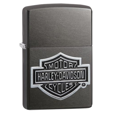 Zippo Unisex HD Logo Winddichtes Feuerzeug, grau, Regular
