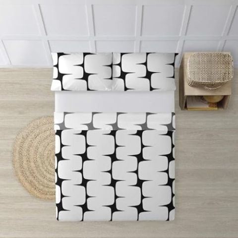 Belum Bettwäsche-Set für Betten von 150/160 cm, bestehend aus: Kissenbezug, 240 x 270 cm, Spannbettlaken, 160 x 200 cm + 25 cm, Stoff: 100% Bio-Baumwolle, 175 Fäden. Weiß