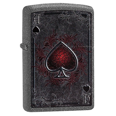 Zippo Benzinfeuerzeug, Messing, Iron Stone - Ace, 1 x 6 x 6 cm