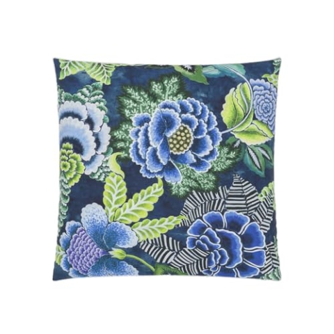 Designers Guild Kissenbezug, Damast-Rose, Indigo, 65 x 65 cm