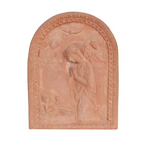 Biscottini Wandpaneel aus Terrakotta, komplett von Hand gearbeitet