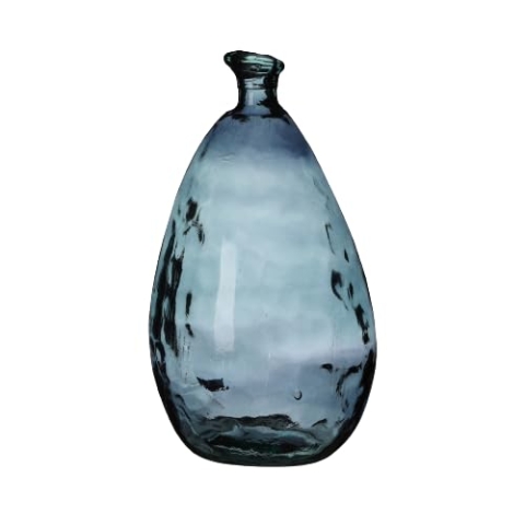 NATURAL LIVING VASE Lou 12L Quartz AUS RECYCELTEM Glas D25CM X H47CM
