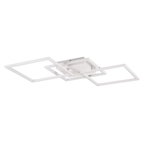 Reality Leuchten LED Deckenleuchte Trail R64493131, Metall Weiß matt, inkl. 31 Watt LED