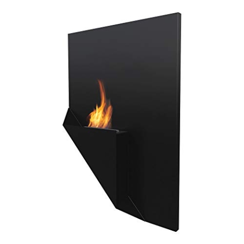 KRATKI Biokamin Papa | Dekorativ-Wandkamin | 900 x 650 mm | 0,2 L Behälter | Schwarz | Ideal für Zuhause, Wohnzimmer oder Schlafzimmer | TÜV - Rheinland geprüft