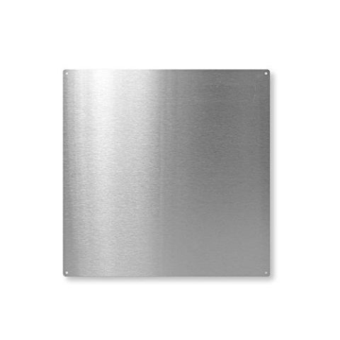 First4magnets Quadratische Magnettafel c/w 10 Magnete-Edelstahl (400 x 400mm), Metall, Silver, 40 x 20 x 5 cm