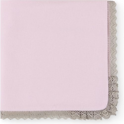 BABIDU Babydecke für Neugeborene, 100% Baumwolle, weich und bequem, Elegantes Design mit Spitze, ideal für Krankenhaus, Tragetasche und den täglichen Gebrauch, Babydecke für Frühling, Sommer und