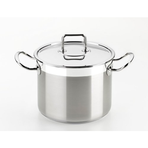 BRA Profesional | Professioneller Topf mit Deckel 30 cm, Silber
