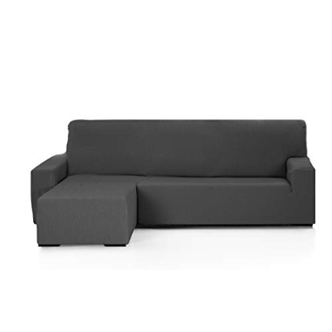 Martina Home - Emilia - Elastischer Bezug für Loungesessel - Kurzer linker Arm (Vorderansicht) - Anthrazit