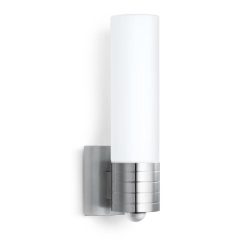 Steinel 647315 L 260 S Design Sensor-Außenleuchte, mit Bewegungsmelder, energieeffizient, max. 2x40W/G9, max. 100W/E27, IP44, Edelstahl