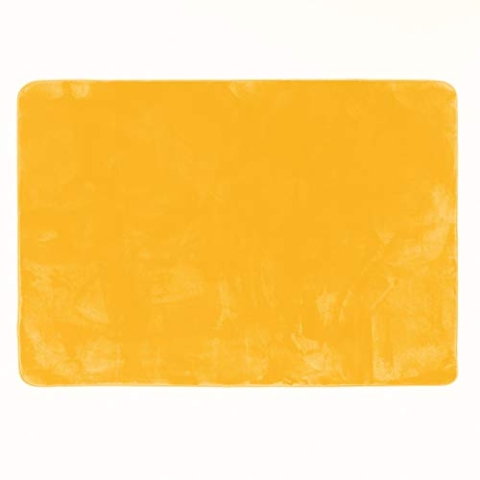 Douceur d'Intérieur Teppich, rechteckig, 120 x 170 cm, Flanell, einfarbig, Gelb