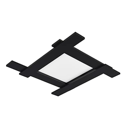 Trio Leuchten LED Deckenleuchte Belfast 675510532, Metall Schwarz matt, inkl. 4x 3.5 + 18 Watt LED, Switch Dimmer