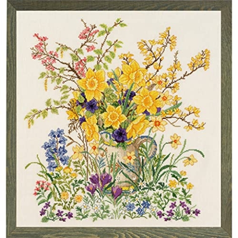 Eva Rosenstand Kreuzstich Set Osternblumen Zählmuster