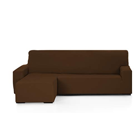 Martina Home - Emilia - Elastischer Bezug für Loungesessel - Kurzer linker Arm (Vorderansicht) - Braun