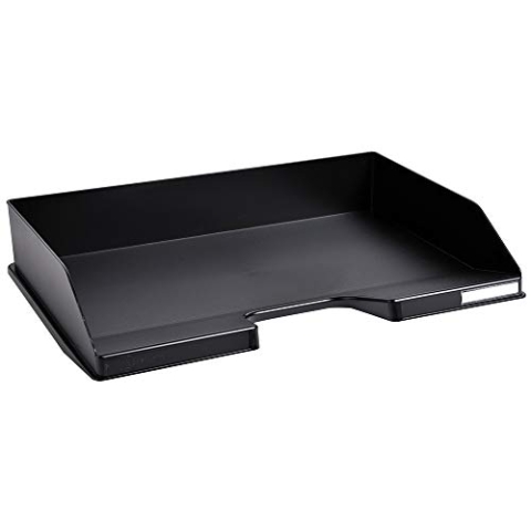 Exacompta - Ref. 11714D – Set mit 8 Briefkörben Combo im italienischen Stil – Maße 25,5 x 36,5 x 6,5 cm – Blauer Engel – Farbe Schwarz – Kapazität 500 Blatt