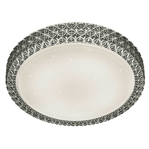 Reality Leuchten R62422142 Pegasus A+, LED Deckenleuchte, Acryl, 20 W, Integriert, Smoke, 39,6 x 39,6 x 8,6 cm