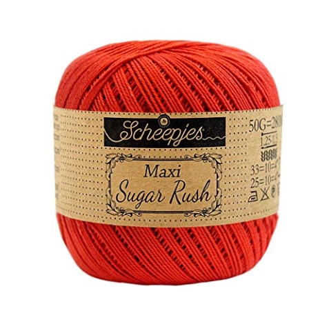 Scheepjes - Scheepjes 390 Mohn Rose Maxi Zucker Eilen Garn - 1x50g