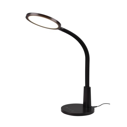 Reality Leuchten LED Schreibtischleuchte Sally R52671102, Kunststoff Schwarz matt, inkl. 8.4 Watt LED, 4-fach Touch, Timer-Funktion