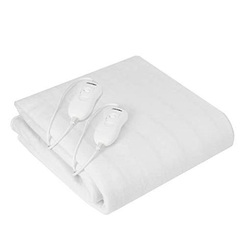 Mesko MS7420 Wärmeunterbett, 150 x 160 cm, Abschaltautomatik, Überhitzungsschutz, 3 Temperatursstufen, Bettwärmer fur Doppel Bett, Waschbar, Elektrisches Matratzenheizung, Weiß, 120W
