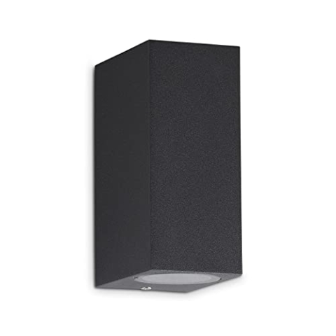 Telefunken – LED Außenlampe IP44, Wandleuchte Außen, 2x GU10, 4000K Neutralweiß, Anthrazit, 151x67x92 mm (LxBxH), 307005TF