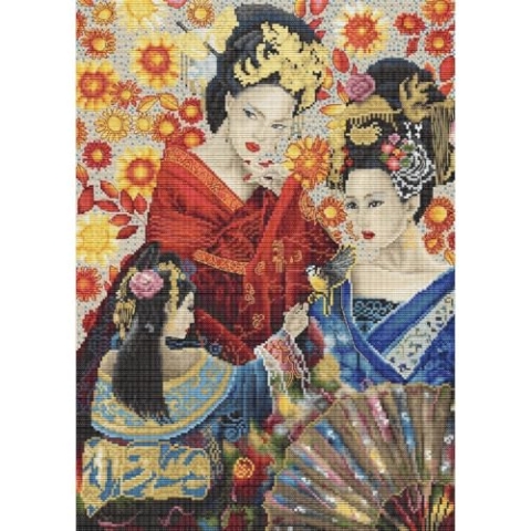 Kreuzstich Set Geisha-Lied Zählmuster