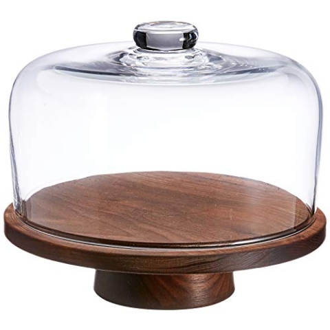 LSA International City Cloche & Nussbaum Unterteil Ø26cm/H22cm Klar *