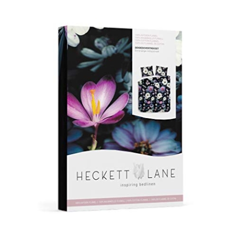 Heckett Lane Amelia Duvet Cover, 100% Cotton Flannel, Imperial Purple, 240 x 220 cm, 1.0 Pieces