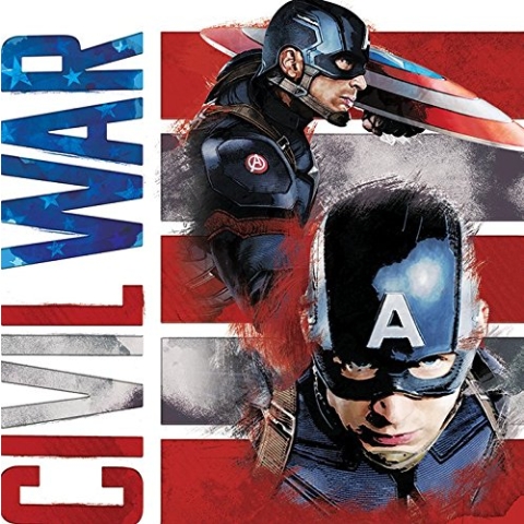 Captain America Civil War Leinwanddruck, geteilt, 40 x 40 cm, Polyester, Mehrfarbig