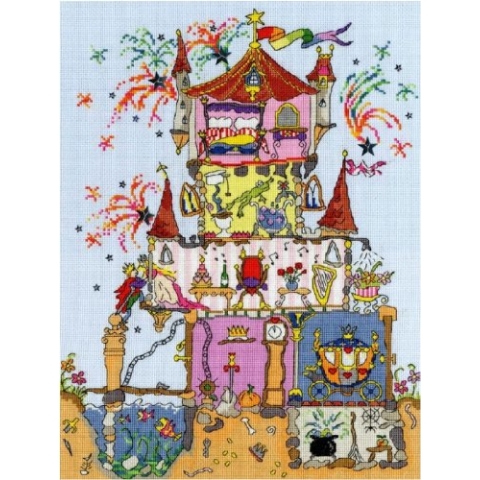 Bothy Threads Kreuzstich-Set "Prinzessin Palast", 26x35cm, XCT2, Zählmuster