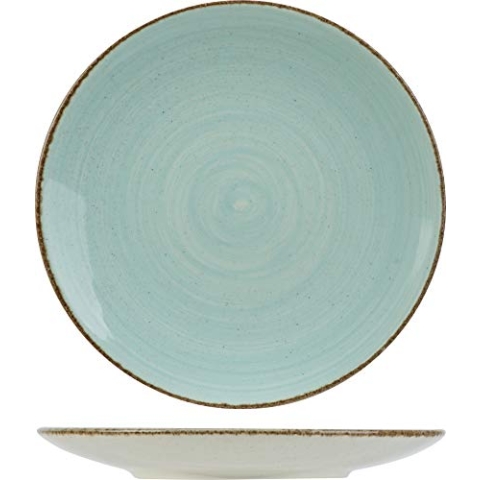 Cosy & Trendy Flache Teller, Granit, Blau, D27 cm, 6 Stück