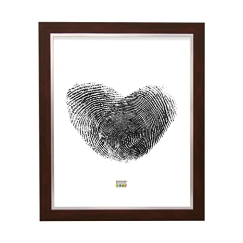 Deknudt Frames S41NH4 Bilderrahmen 40x60 Rahmen Mahagoni mit Silberner Innenkante, Kunststoff Kunststoff Fotokader