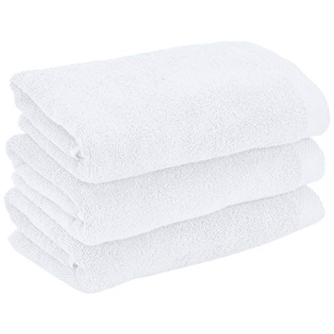 Heckett Lane 3er Pack Badetuch 100% Baumwolle weiß 50x100 cm