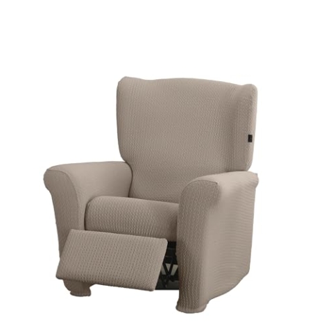 Estoralis | Sumatra | Superelastischer Relaxsesselbezug | Maximale Anpassungsfähigkeit | Farbe - C/ 07 Taupe | Bezug für Relaxsessel Größe von 70 bis 90 cm. | Anpassbar an alle Arten von Sofas