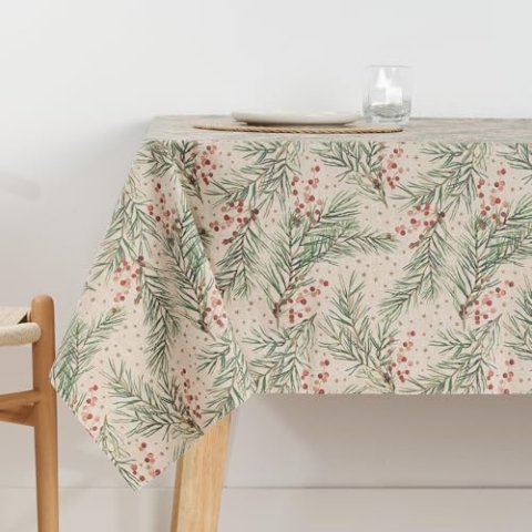 Belum Tischdecke für Weihnachten, schmutzabweisend, rechteckig, aus Kunstharz, laminiert, Tischdecke (plastifiziert), Tischdecke für Zuhause, 300 x 140 cm