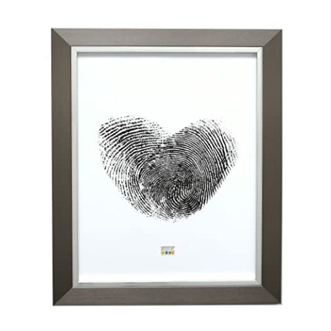 Deknudt Frames S41ND1 Bilderrahmen 30x60 Rahmen Silberfarbe mit Silberner Innenkante, Kunststoff Kunststoff Fotokader