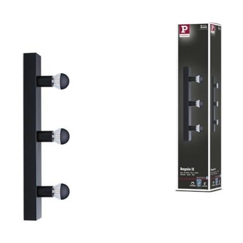 Paulmann 80097 Spiegelleuchte IP44 E14 230V max. 3x40W dimmbar Schwarz