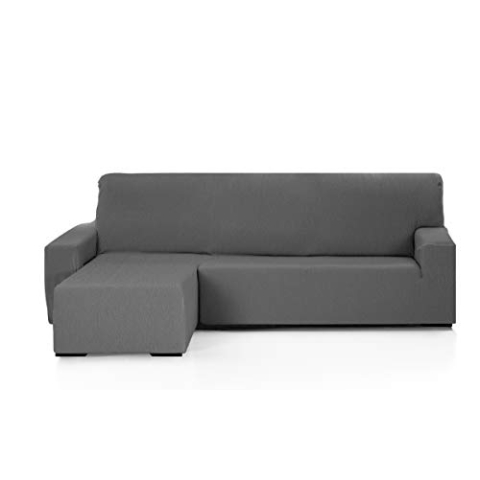 Martina Home - Emilia - Elastischer Bezug für Loungesessel - Kurzer linker Arm (Vorderansicht) - Grau