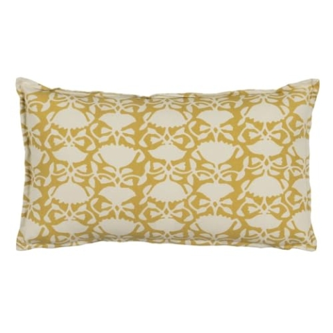 BigBuy Home Kissen Baumwolle Beige Senf 50 x 30 cm