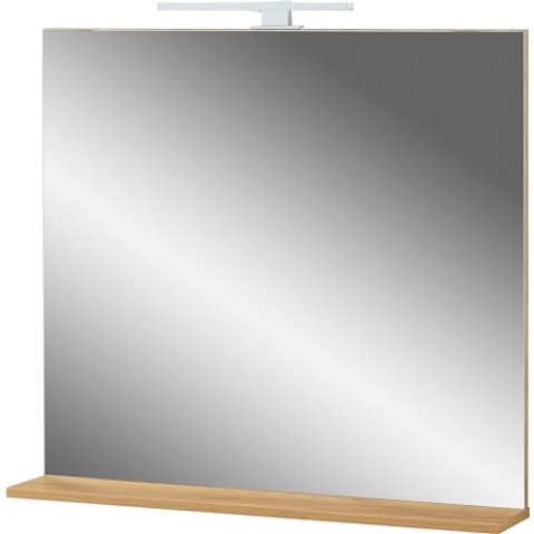 Germania Spiegel 6004-625 GW-MENEN, in Navarra-Eiche-Nb., mit LED-Beleuchtung, FSC-Zertifiziert, 76 x 75 x 15 cm (BxHxT)