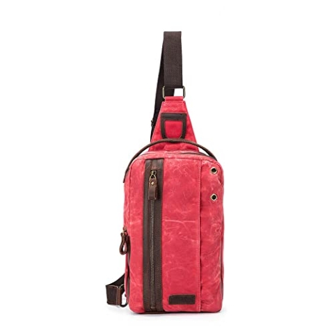 Della Q 99630 Mini Messenger Bag, Leder, Salmon, Einheitsgröße