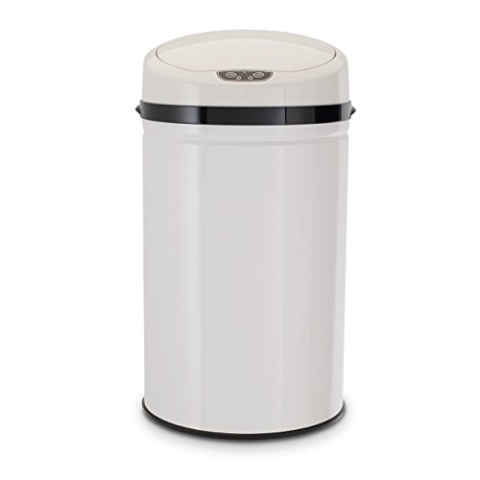 Echtwerk Abfalleimer, Mülleimer mit Sensor, elektrischer Müllbehälter, Infrarot Bewegungssensor, Korpus aus Edelstahl, Fassungsvermögen 30 Liter, brushed, INOX White