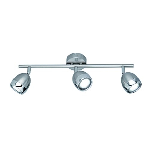 Reality Leuchten LED Spot, 3x GU10 3 W 230 lm 3000 K, 45 cm, nickel matt/chrom R82103107