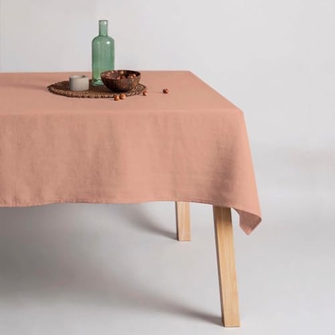Belum Anti-Flecken-Tischdecke, Leinen, 100% Dustypink, rechteckig, Harz-Tischdecke, wasserabweisend, in verschiedenen Größen, Leinen-Tischdecken für Innen und Außen, 350 x 150 cm