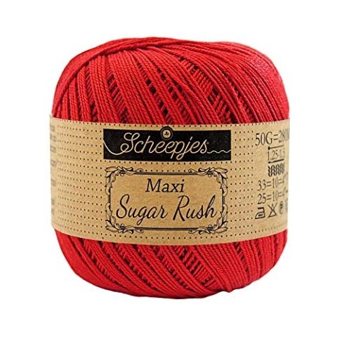 Scheepjes - Scheepjes 115 Heiß Rot Maxi Zucker Eilen Garn - 1x50g