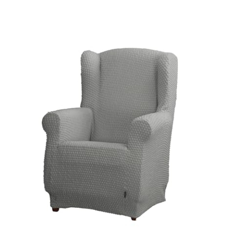 Estoralis | Borneo | Superelastischer Ohrensesselbezug | Maximale Anpassungsfähigkeit | Farbe - C/ 08 Leinen | Bezug für Ohrensessel Größe von 70 bis 110 cm.| Anpassbar an alle Arten von Sesseln