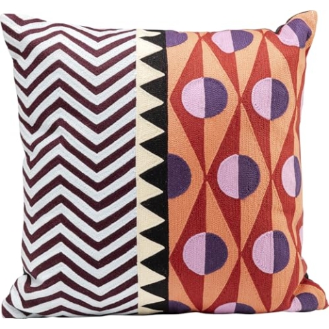 Kare Design Kissen Colour Block Circles, Mehrfarbig, Zierkissen mit Füllung, Dekokissen mit Reißverschluss, Sofakissen, 45x45cm (L/B)